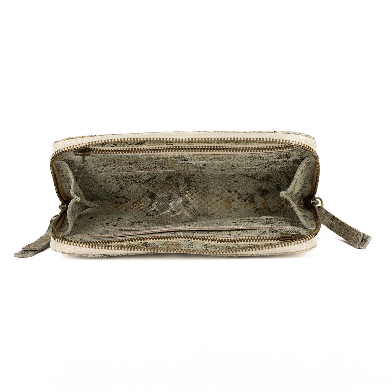 Olwethu : Ladies Leather Clutch Purse in Opal Rockafella