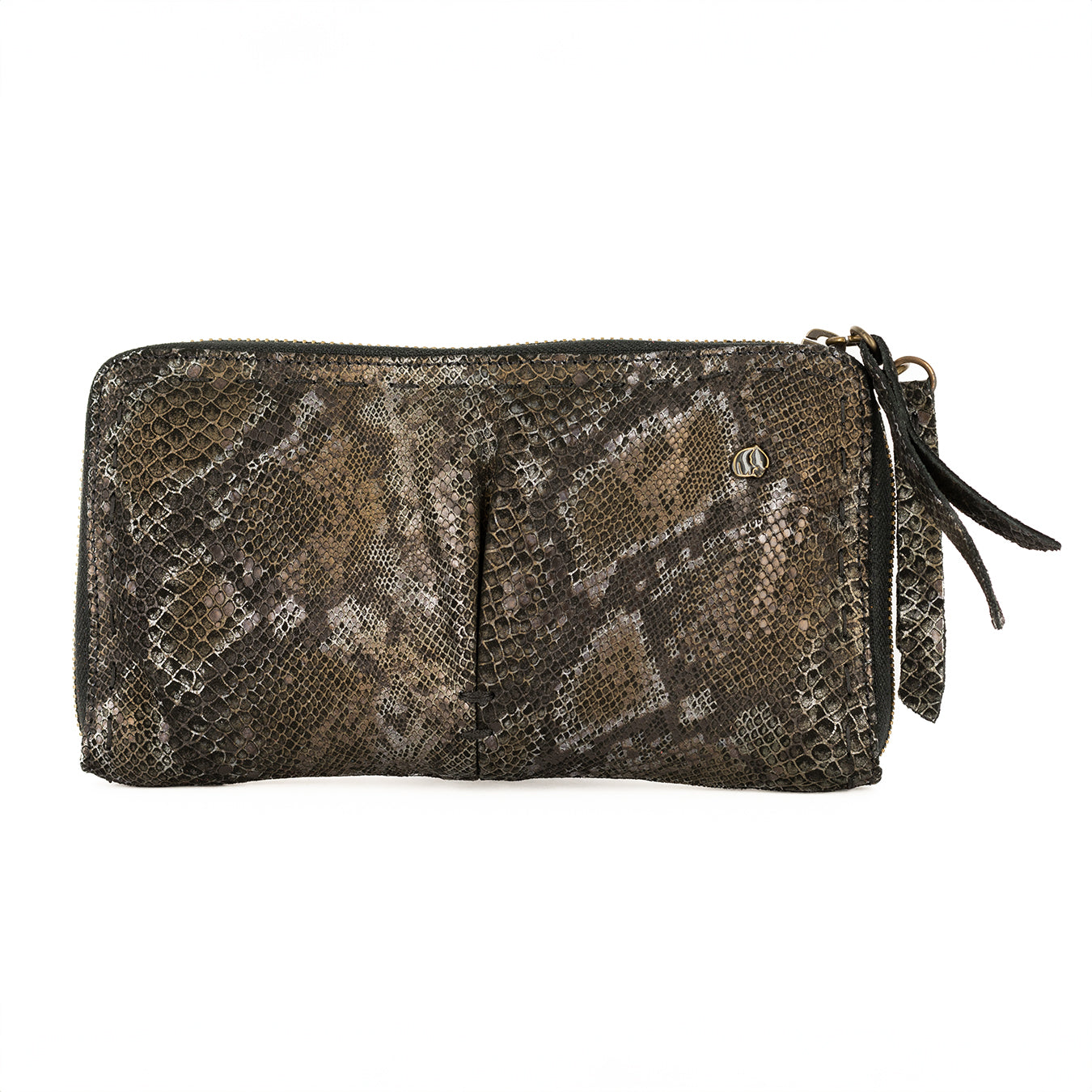 Olwethu : Ladies Leather Clutch Purse in Nero Rockafella