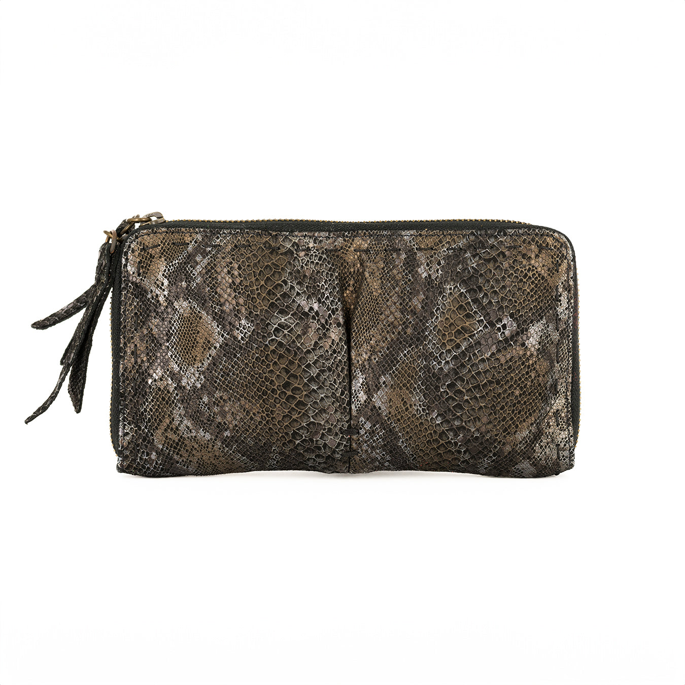Olwethu : Ladies Leather Clutch Purse in Nero Rockafella