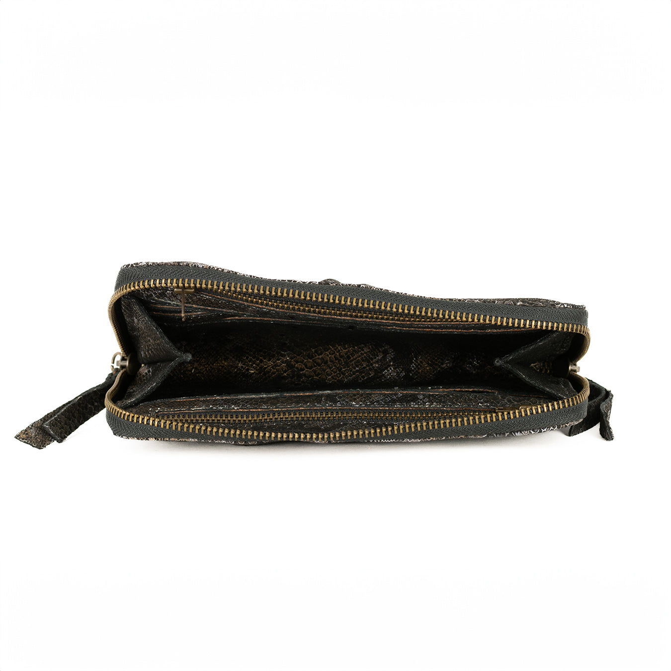 Olwethu : Ladies Leather Clutch Purse in Nero Rockafella