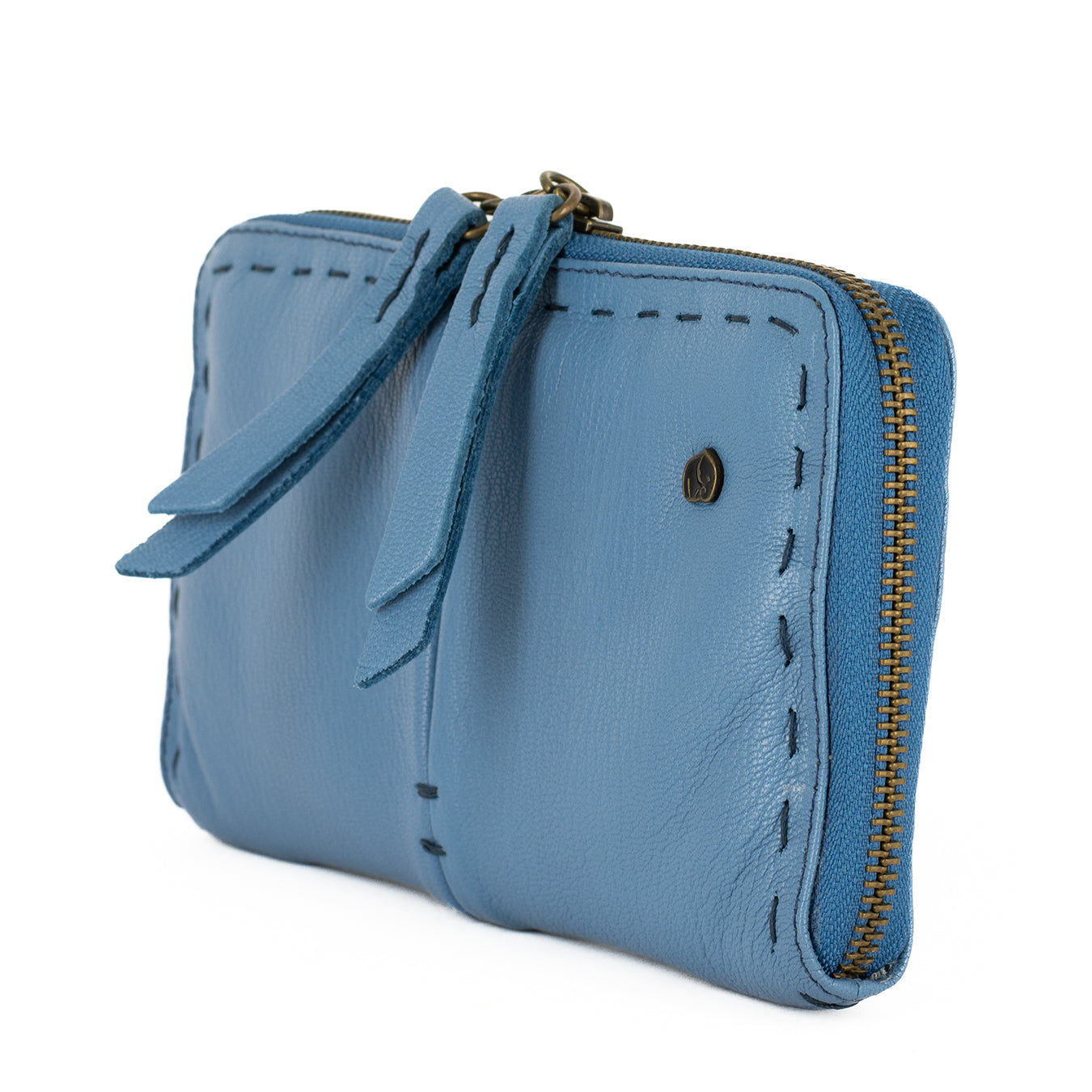 Olwethu : Ladies Leather Clutch Purse in Oceano Cayak