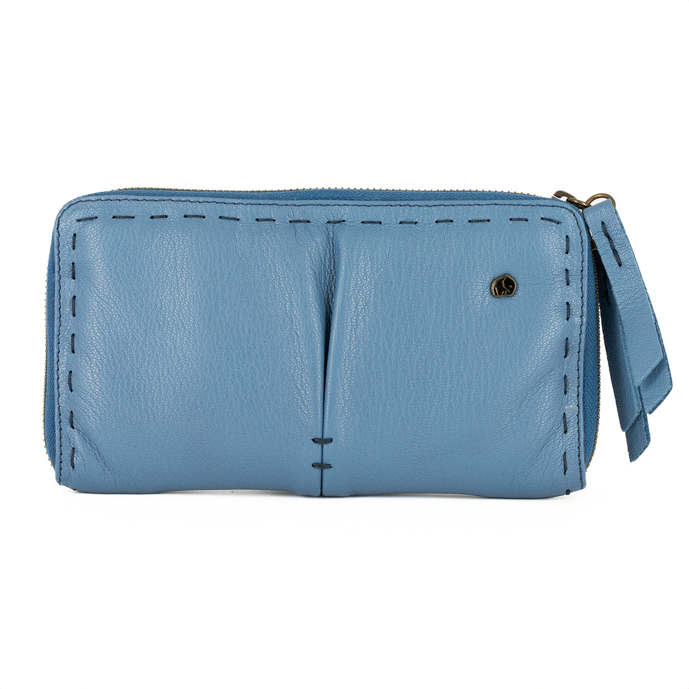 Olwethu : Ladies Leather Clutch Purse in Oceano Cayak