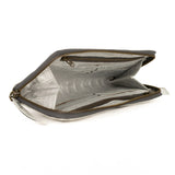 Olwethu : Ladies Leather Clutch Purse in Steel Brio