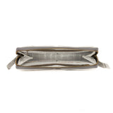 Olwethu : Ladies Leather Clutch Purse in Steel Brio