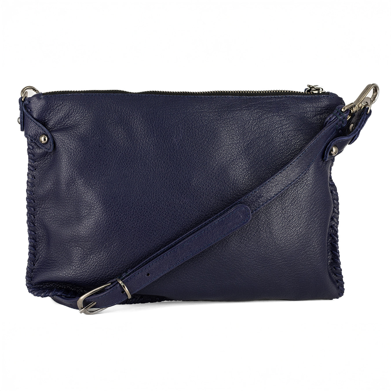 Rantu : Ladies Leather Crossbody Handbag in Marine