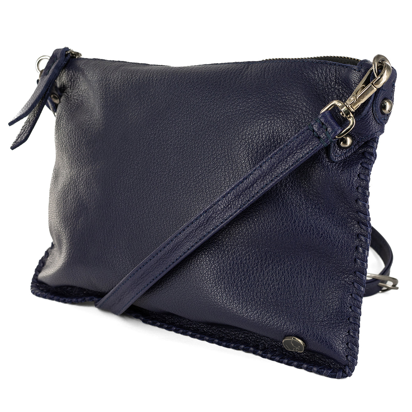 Rantu : Ladies Leather Crossbody Handbag in Marine