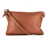 Rantu : Ladies Leather Crossbody Handbag in Suede Cayak