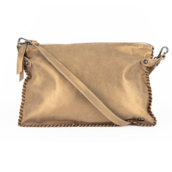 Rantu : Ladies Leather Crossbody Handbag in Beige Spirit