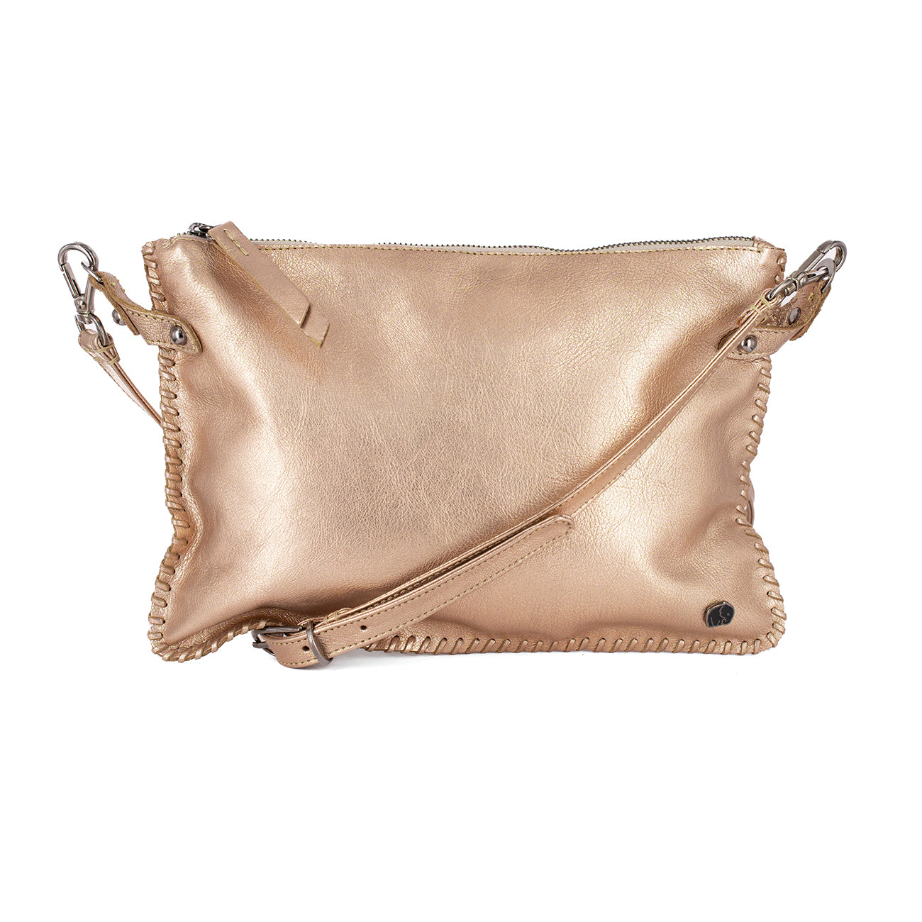 Rantu : Ladies Leather Crossbody Handbag in Rose Gold
