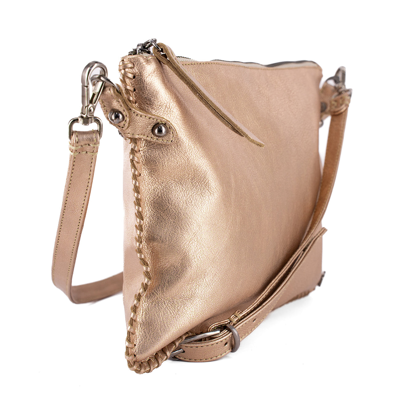 Rantu : Ladies Leather Crossbody Handbag in Rose Gold
