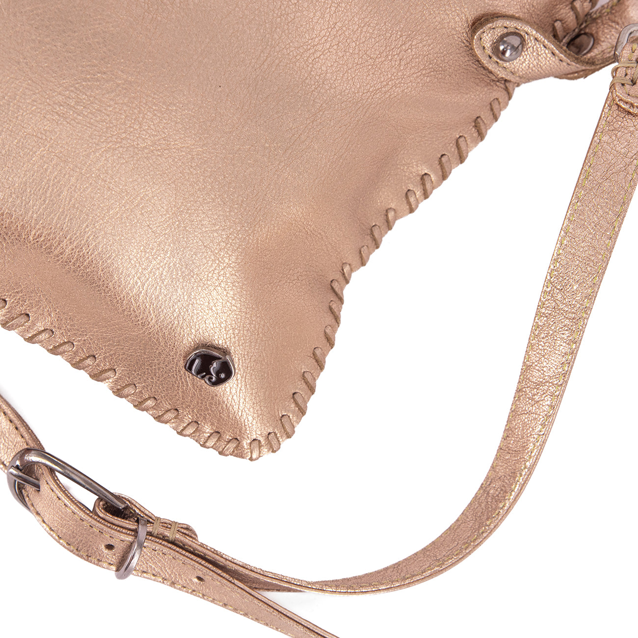 Rantu : Ladies Leather Crossbody Handbag in Rose Gold