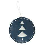 Christmas Tree Bauble : Christmas Decor Accessory in Denim Cayak & Silver Metallic