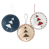 Christmas Tree Bauble : Christmas Decor Accessory in Denim Cayak & Silver Metallic