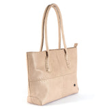 Vanessa : Ladies Leather Shopper Handbag in Gravel Vintage