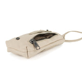 Lulonke : Ladies Leather Crossbody Purse in Cream Cayak