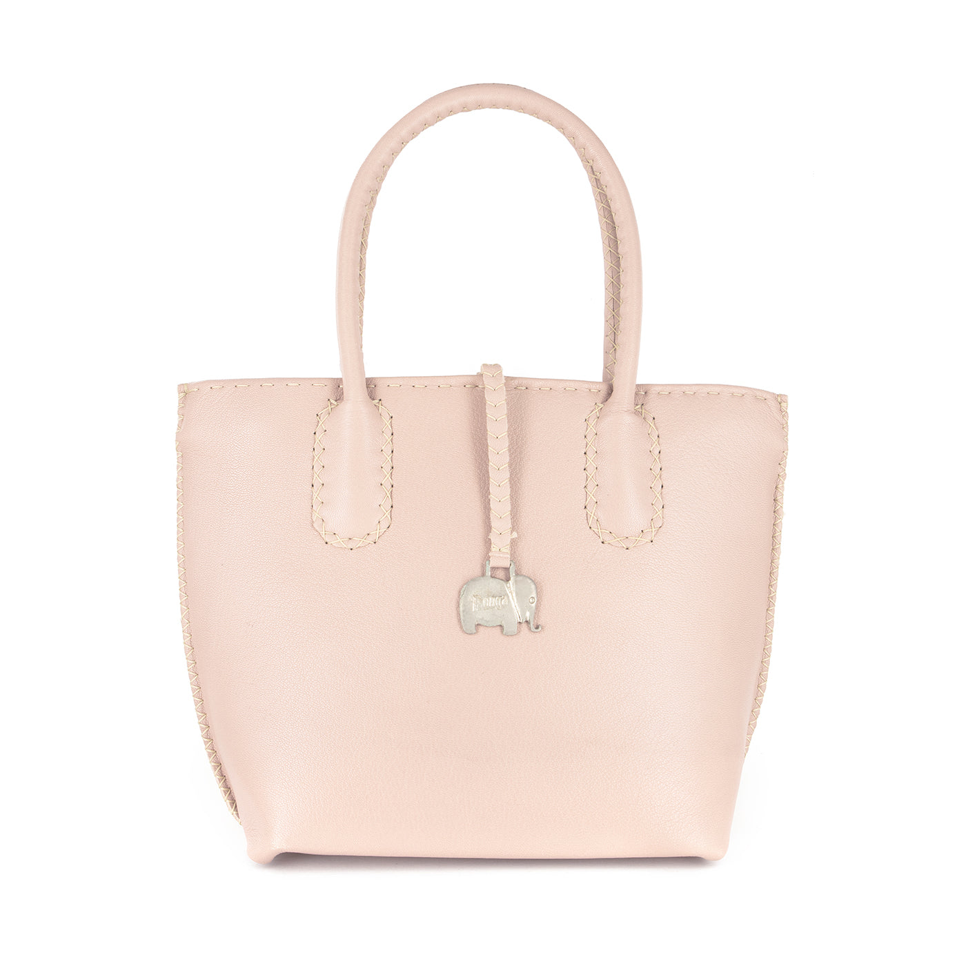 Azetha : Ladies Leather Shopper Handbag in Rose Cayak
