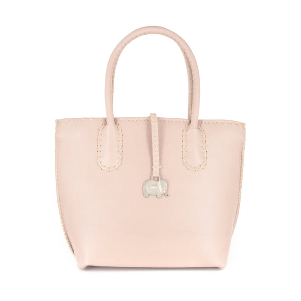 Azetha : Ladies Leather Shopper Handbag in Rose Cayak