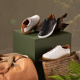 Isifiso : Men's Leather Sneaker in White Cayak