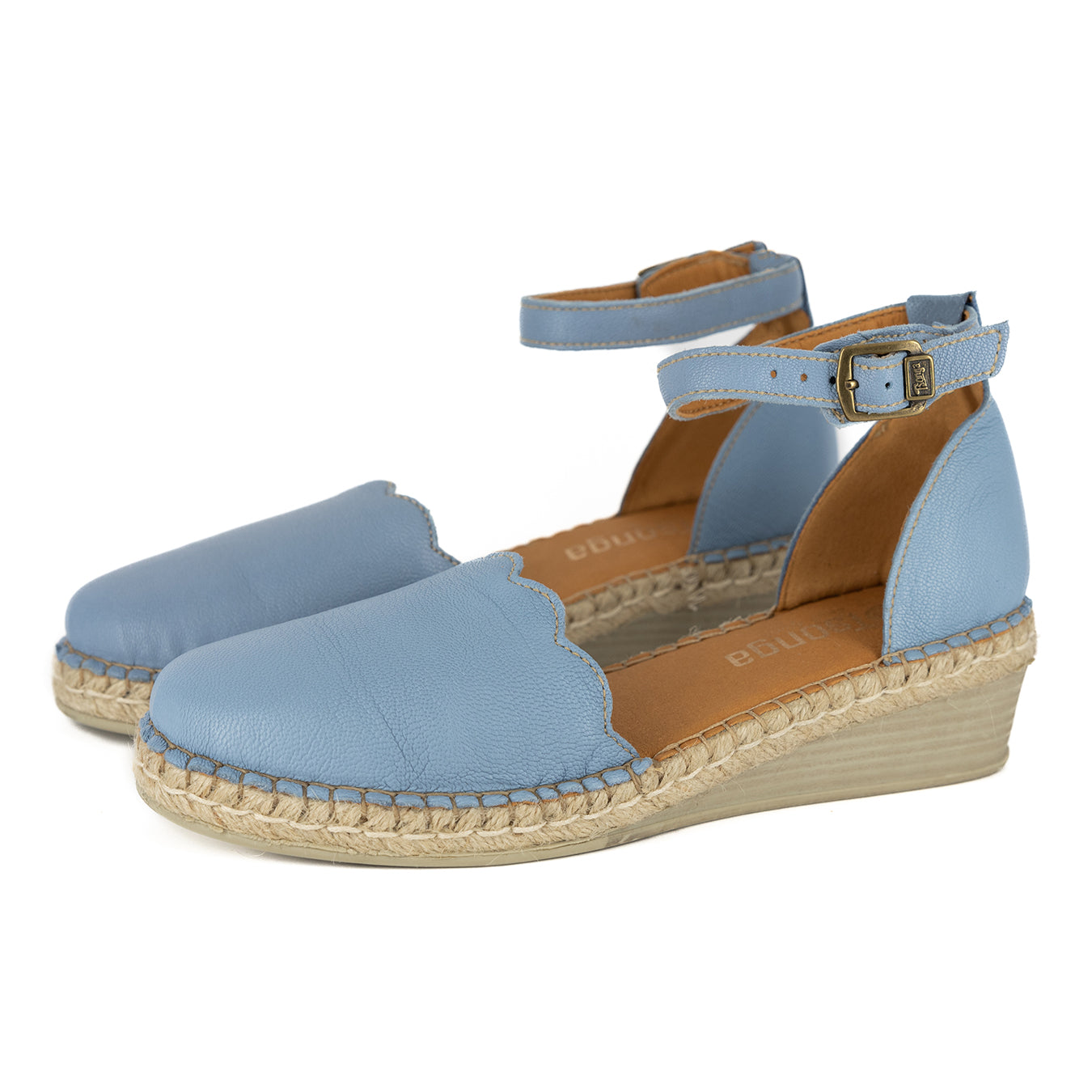 Inkantolo : Ladies Leather Wedge Espadrille in Jeans Cayak – Tsonga ...