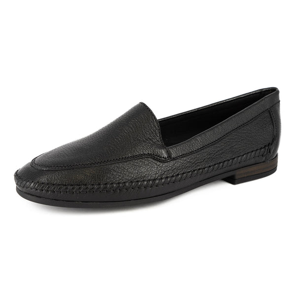 Isimiso : Ladies Leather Shoe in Black Cayak