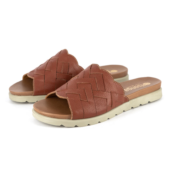 Iphokethi : Ladies Leather Sandal in Suede Cayak