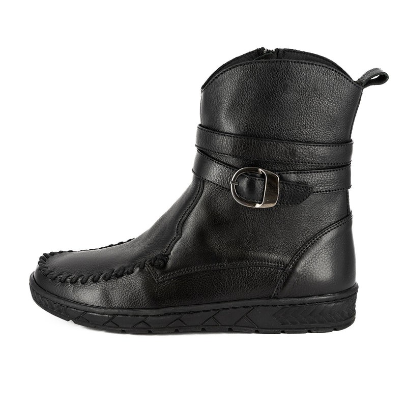 Folade : Ladies Leather Boot in Black