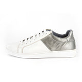 Incindezi : Ladies Leather Sneaker in White Cayak & Tallio Grid