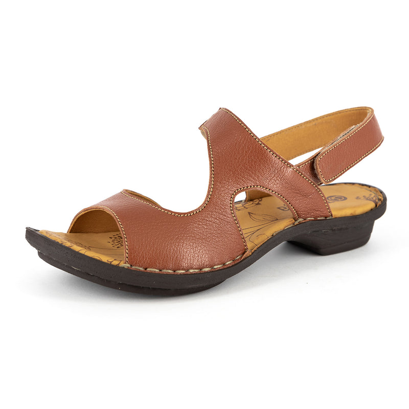 Gadla : Ladies Leather Sandal in Suede Cayak