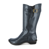 Omelwayo : Ladies Leather Mid-Calf Boot in Navy