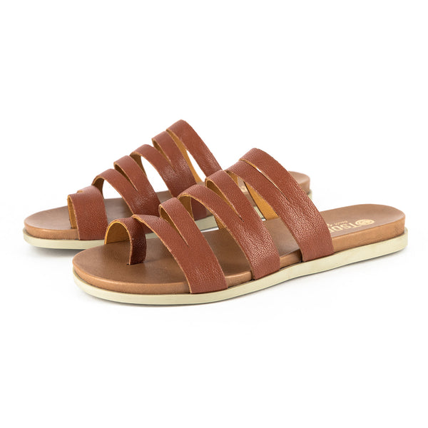 Abuye : Ladies Leather Sandal in Suede Cayak