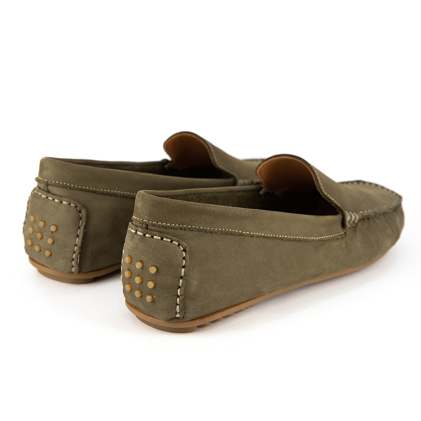 Isijeziso : Men's Leather Mule in Olive Buff burn