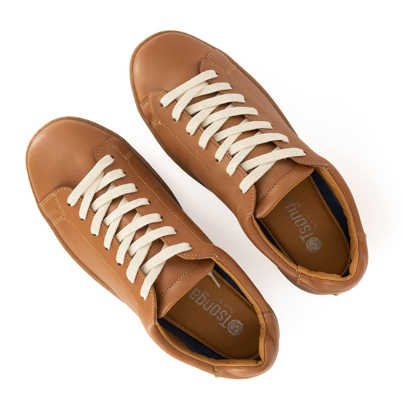 Luchesi : Men's Leather Sneaker in Hazel Relaxa