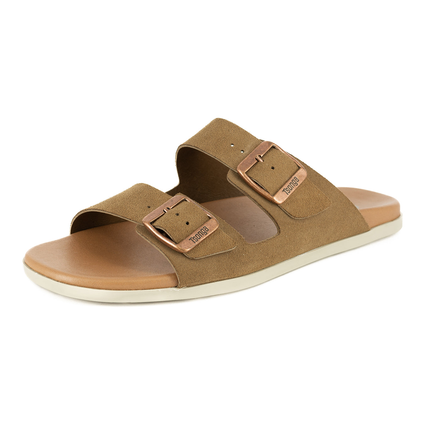 Busara : Mens Leather Sandal in Donkey Madrid