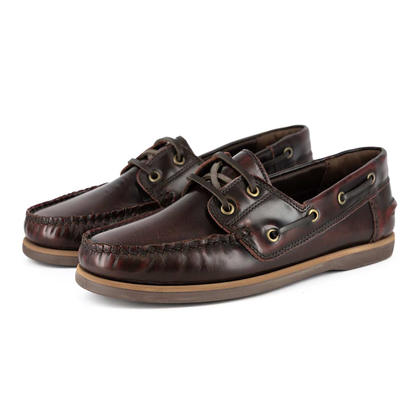 Nokusiza : Mens Leather Boat Shoe in Courdavan Fiesta