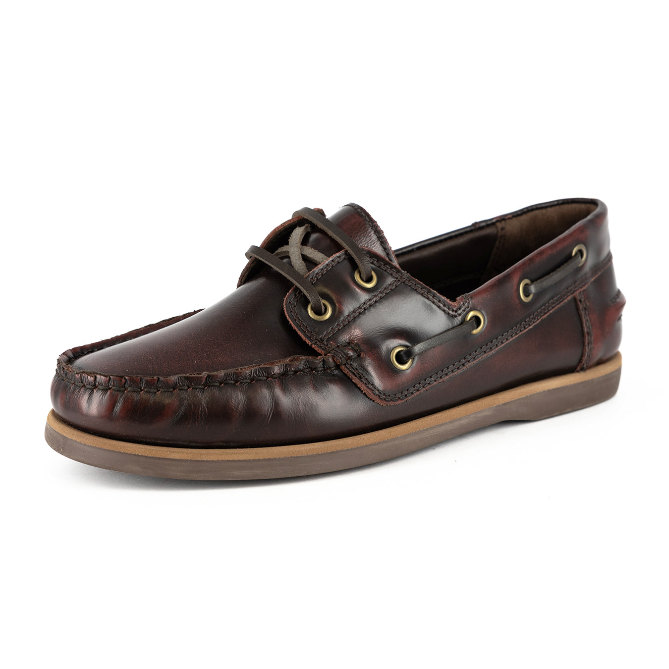 Nokusiza : Mens Leather Boat Shoe in Courdavan Fiesta