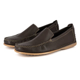 Banakho : Mens Leather Moccasin in Choc Delta