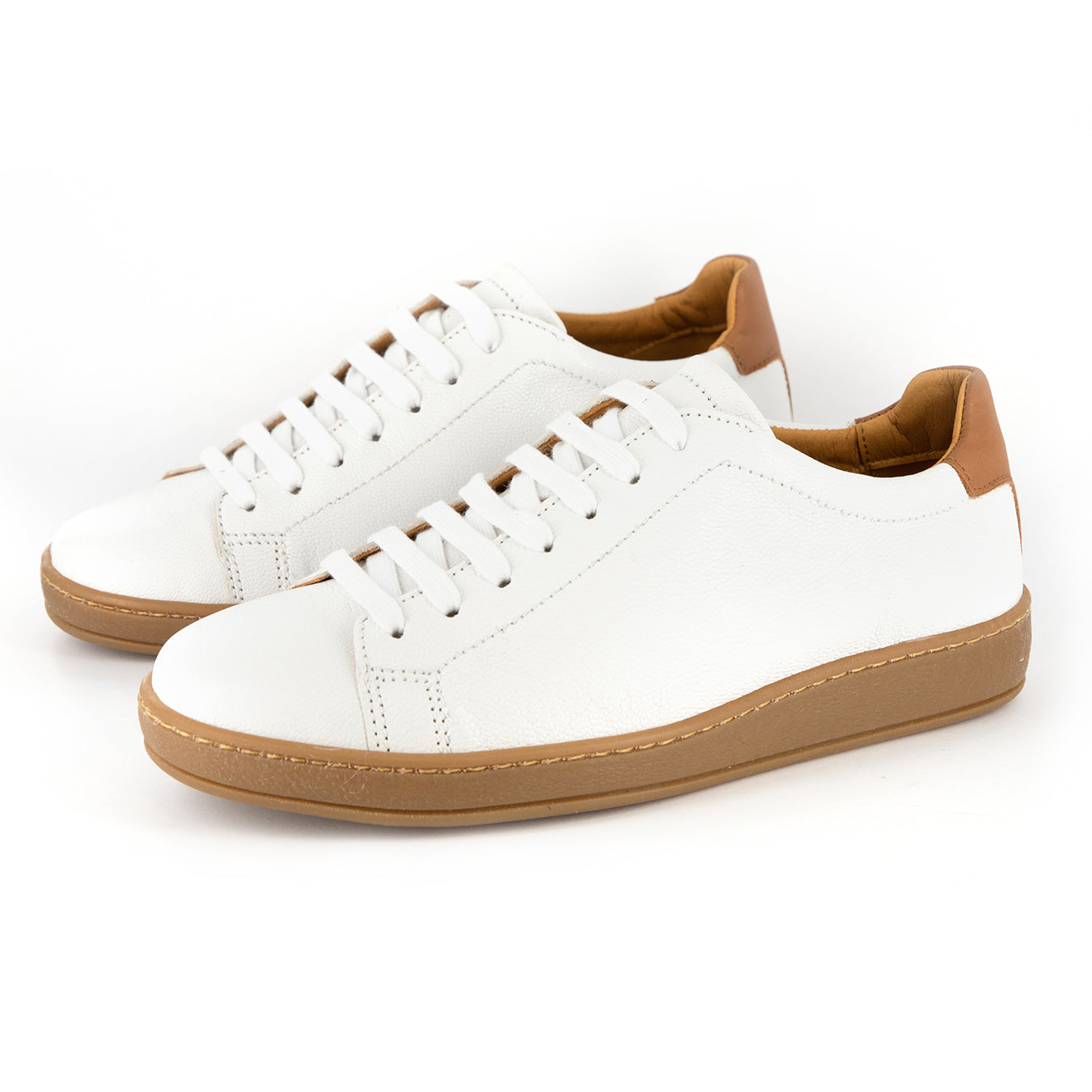 Isifiso : Men's Leather Sneaker in White Cayak