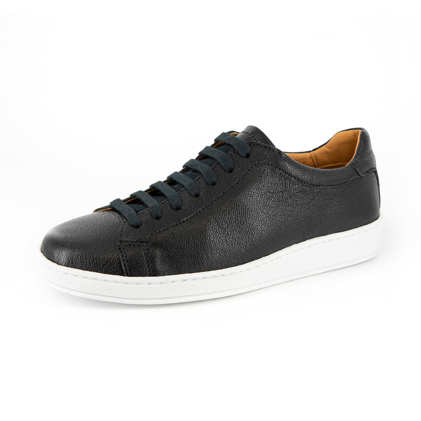 Isifiso : Men's Leather Sneaker in Black Cayak