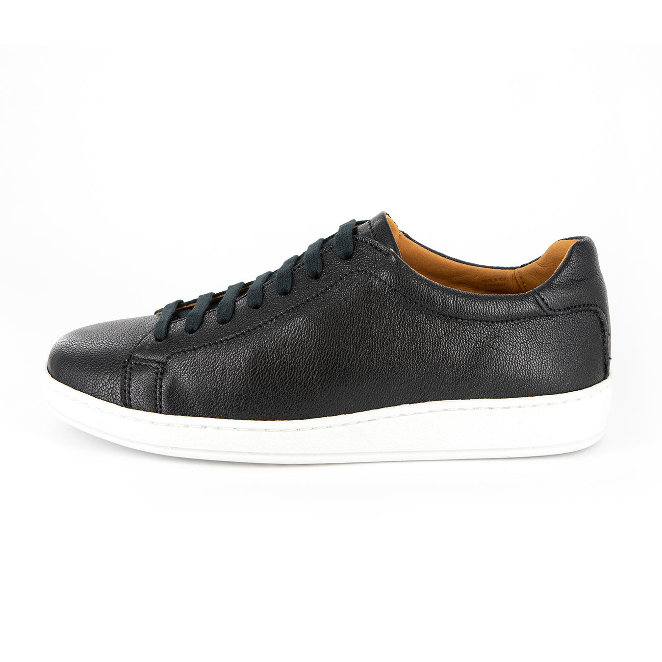 Isifiso : Men's Leather Sneaker in Black Cayak