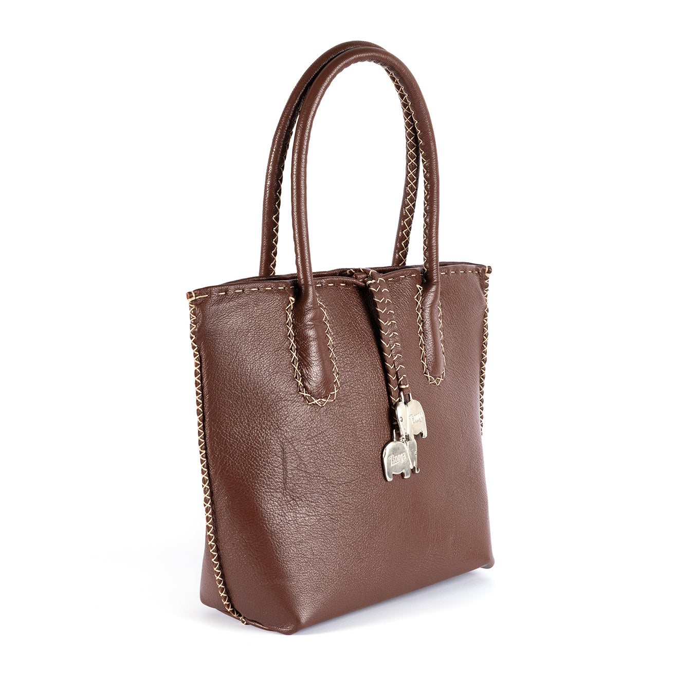 Azetha : Ladies Leather Shopper Handbag in Cafe Cayak