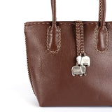 Azetha : Ladies Leather Shopper Handbag in Cafe Cayak