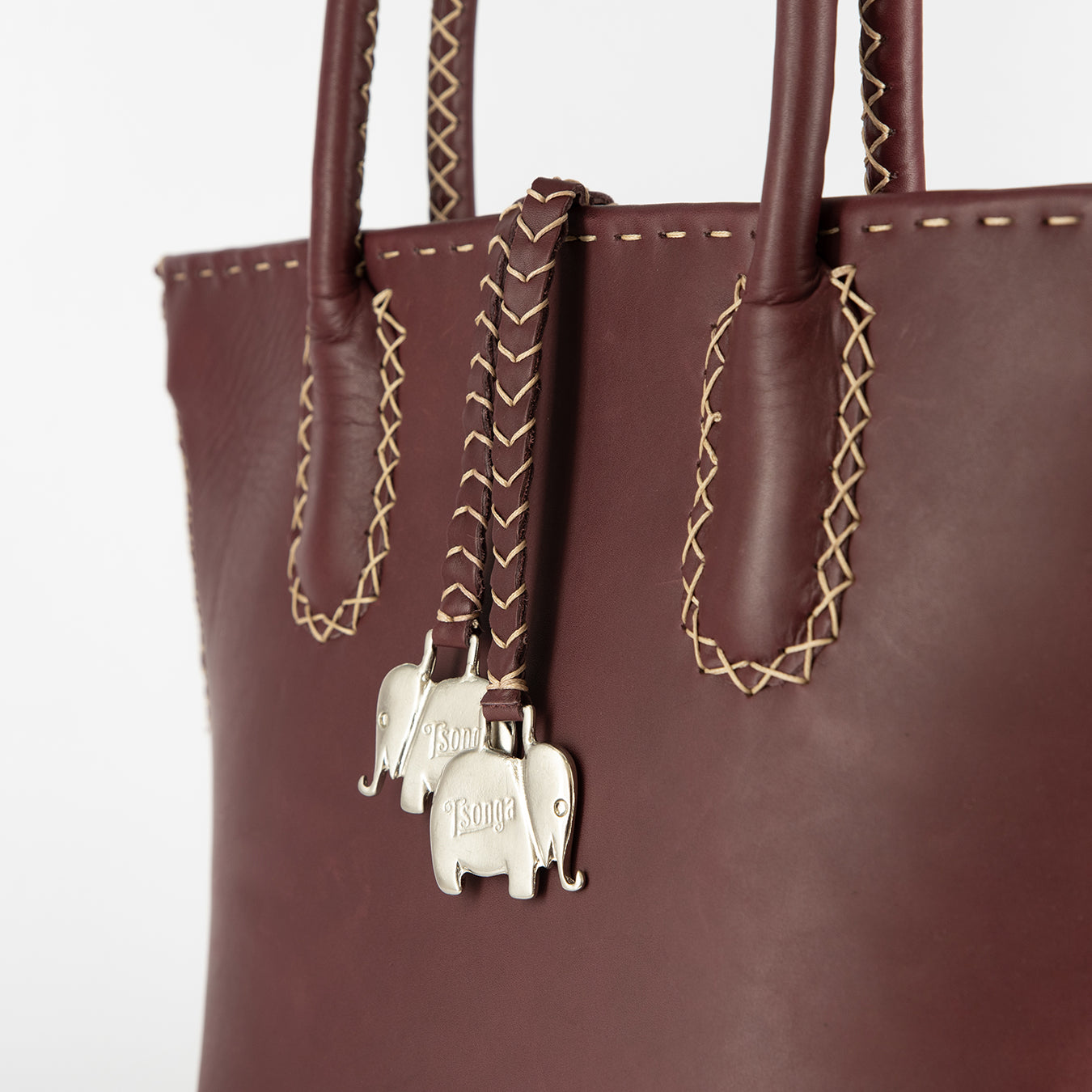 Azetha : Ladies Leather Shopper Handbag in Raisin Relaxa