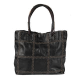 Jabulani : Ladies Leather Shopper Handbag in Black Delta