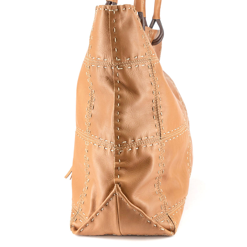 Jabulani : Ladies Leather Shopper Handbag in Hazel Relaxa