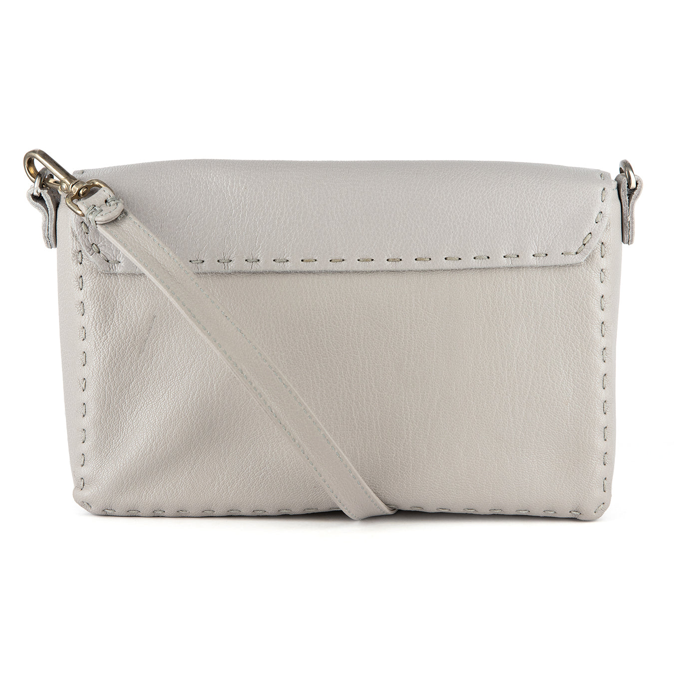 Liana : Ladies Leather Crossbody Handbag in Quarry Cayak