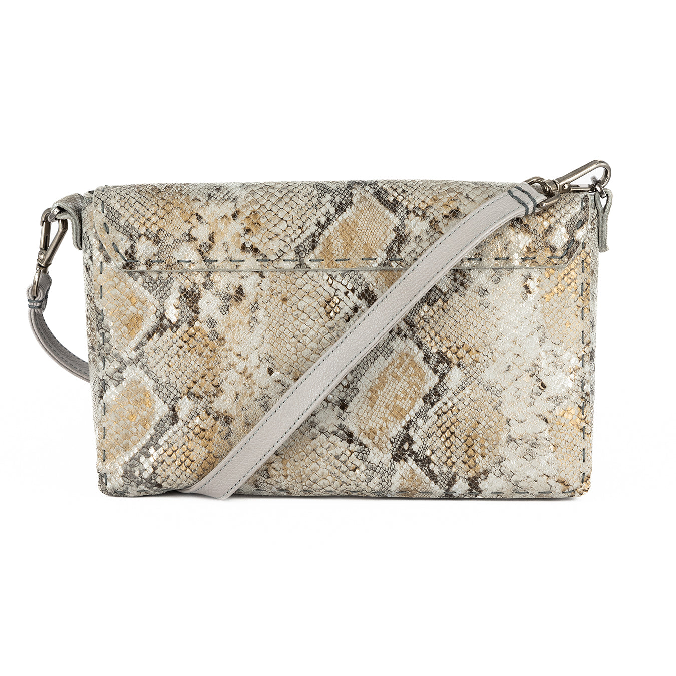 Liana : Ladies Leather Crossbody Handbag in Opal Rockafella & Quarry Cayak