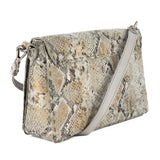 Liana : Ladies Leather Crossbody Handbag in Opal Rockafella & Quarry Cayak