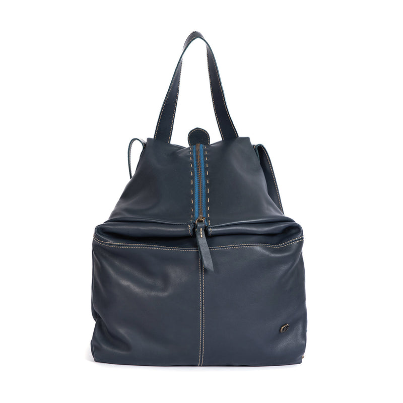 Ncumisa : Leather Backpack in Navy Relaxa