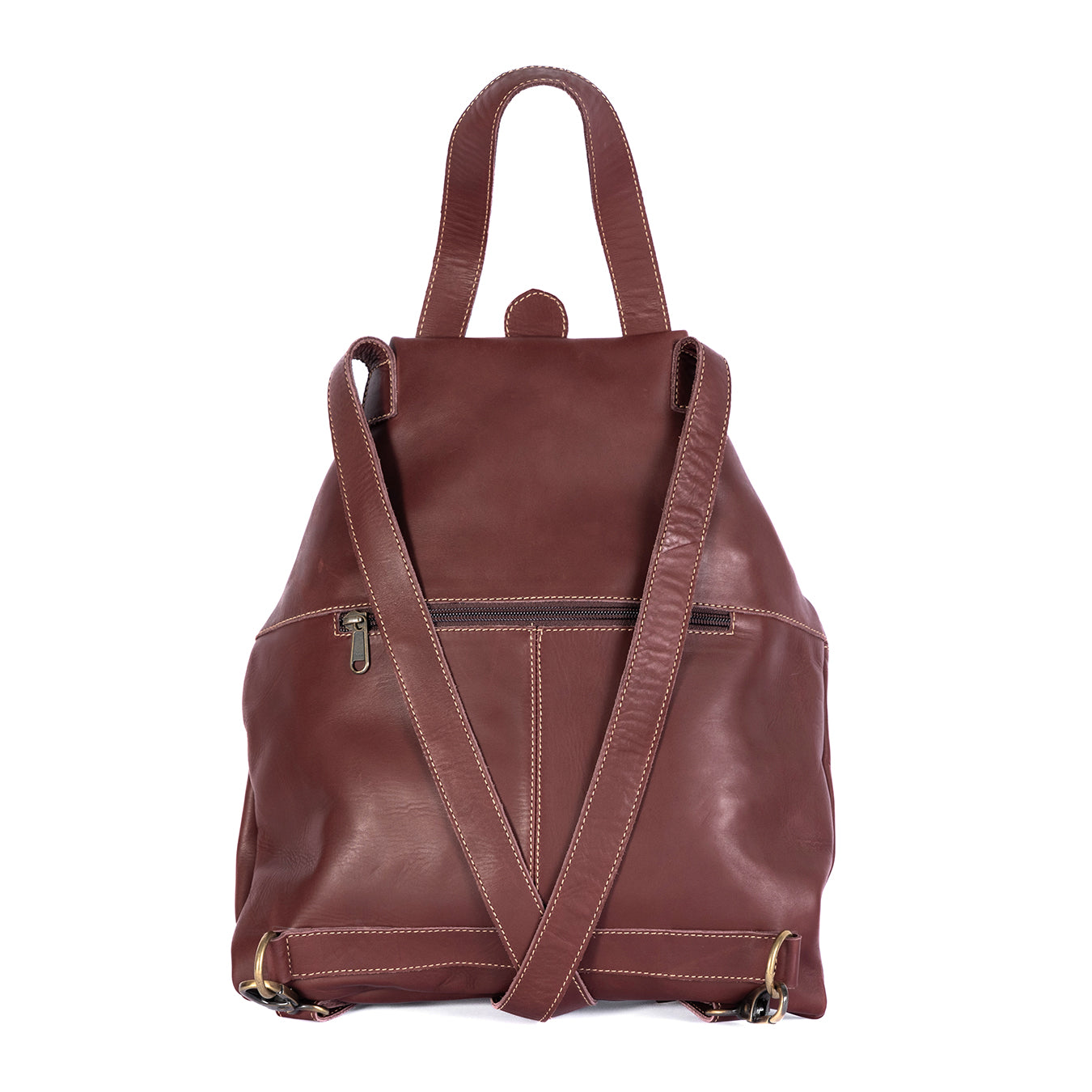 Ncumisa : Leather Backpack in Raisin