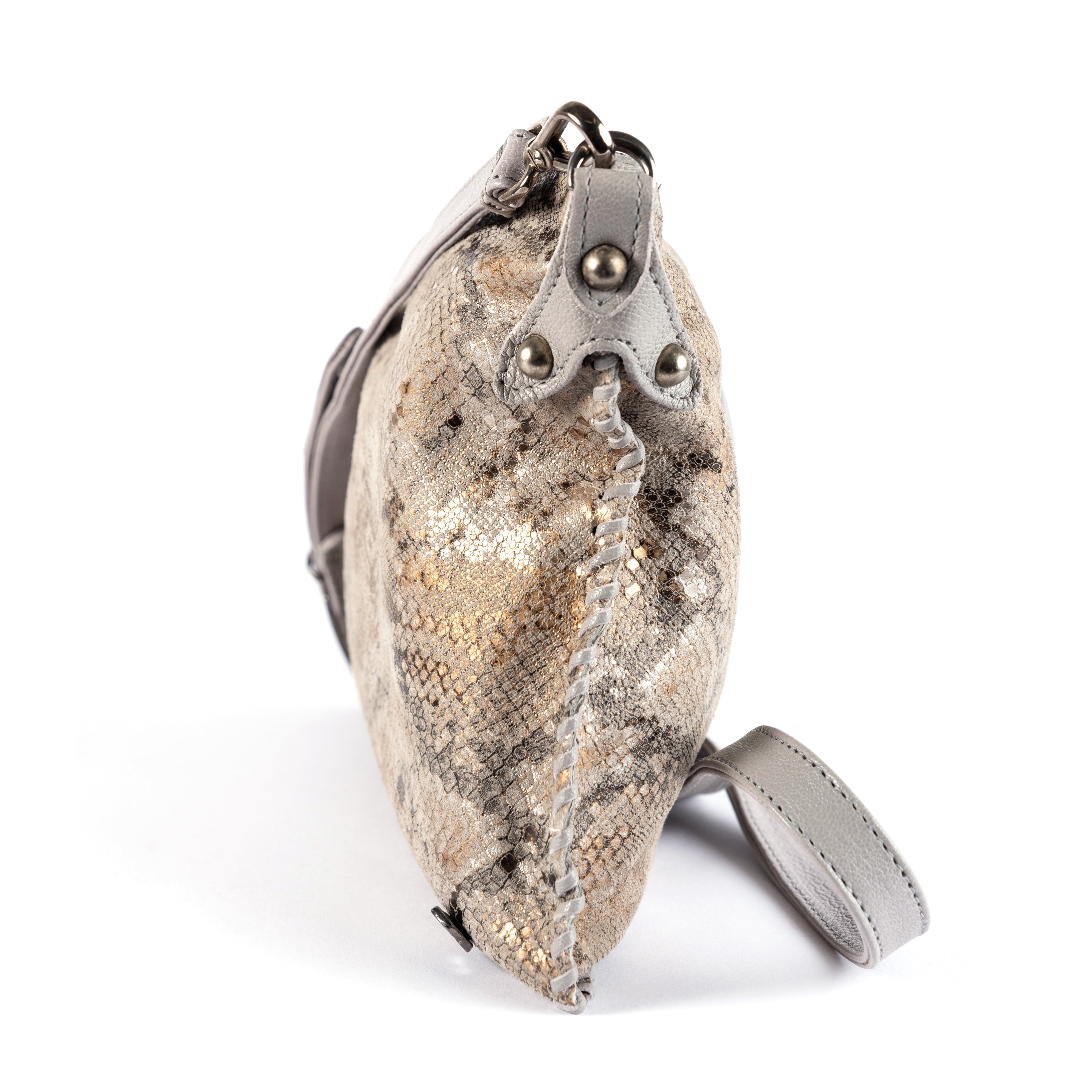 Rantu : Ladies Leather Crossbody Handbag in Opal & Quarry